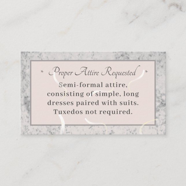 Peach & Grey Marble  Enclosure Card (Front)