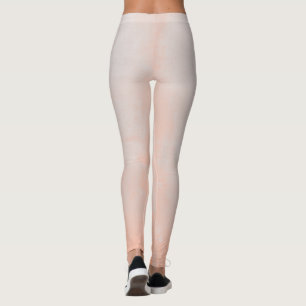 Peach Grey rustic ombre Leggings