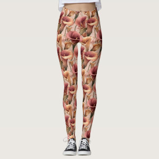 Peach Gym Calla lilies Charm Gift Ideas For Mom Leggings