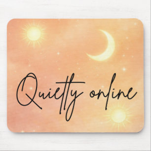Peach haze and cloud cream AI art Mouse Mat
