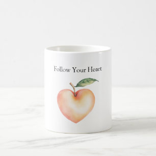 Peach Heart Coffee Mug
