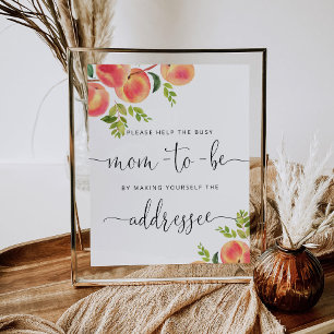 Peach help the busy Mum Address an envelope Poster