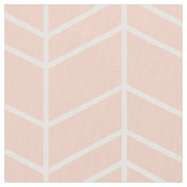 Peach Herringbone Chevron Fabric (Close Up)