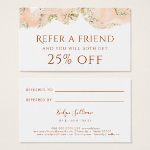 peach ink referral card
