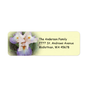 Peach Iris Return Address Avery Label
