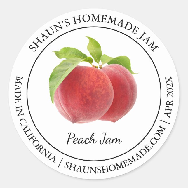 Peach Jam Modern label (Front)
