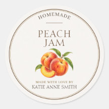 Peach Jam Personalised Jar Labels