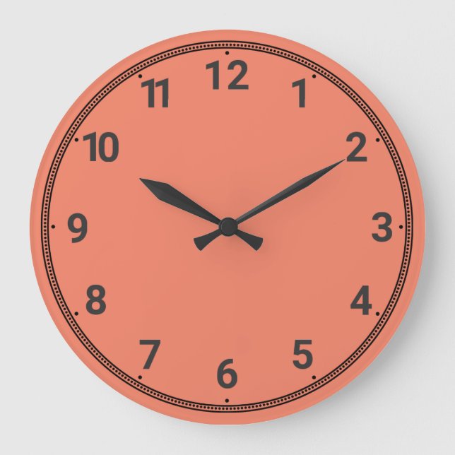 Peach  large clock (Front)
