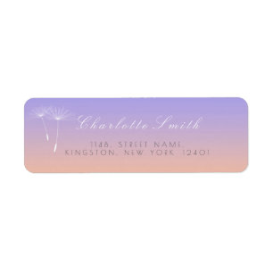 Peach Lavanda Gray Ombre Dandelion Address