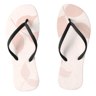 Peach Leaves Pattern Flip Flops