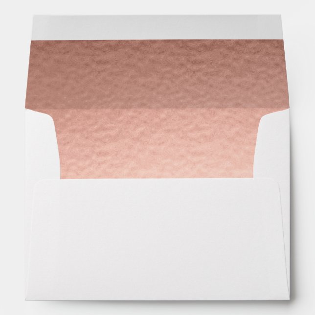 Peach Lined Faux Foil Envelope (Back (Bottom))
