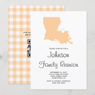 Peach Louisiana Family Reunion Invitation