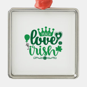 Peach Love Irish Metal Tree Decoration