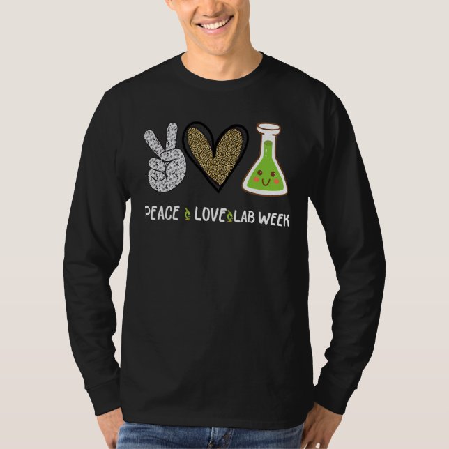 Peach Love Lab Week 2022 Laboratory Tech Technolog T-Shirt (Front)