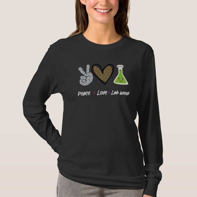 Peach Love Lab Week 2022 Laboratory Tech Technolog T-Shirt (Front)
