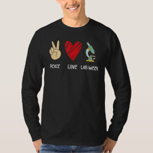 Peach Love Lab Week 2022 Laboratory Tech Technolog T-Shirt