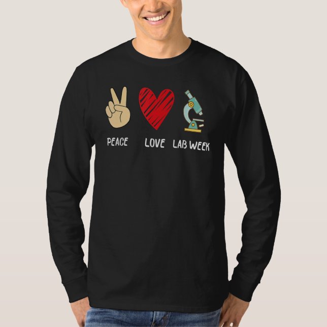 Peach Love Lab Week 2022 Laboratory Tech Technolog T-Shirt (Front)
