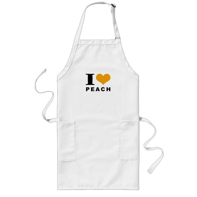 Peach lover long apron (Front)
