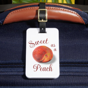 Peach Luggage Tag