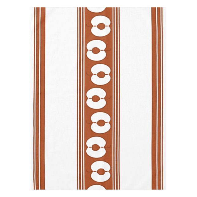 Peach Luxury Jacquard Stripes Tablecloth (Front)