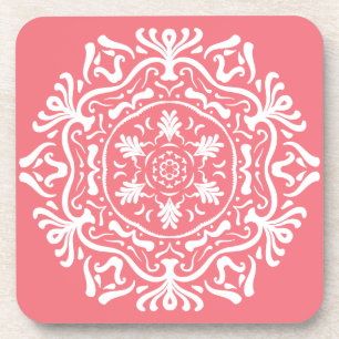 Peach Mandala Coaster
