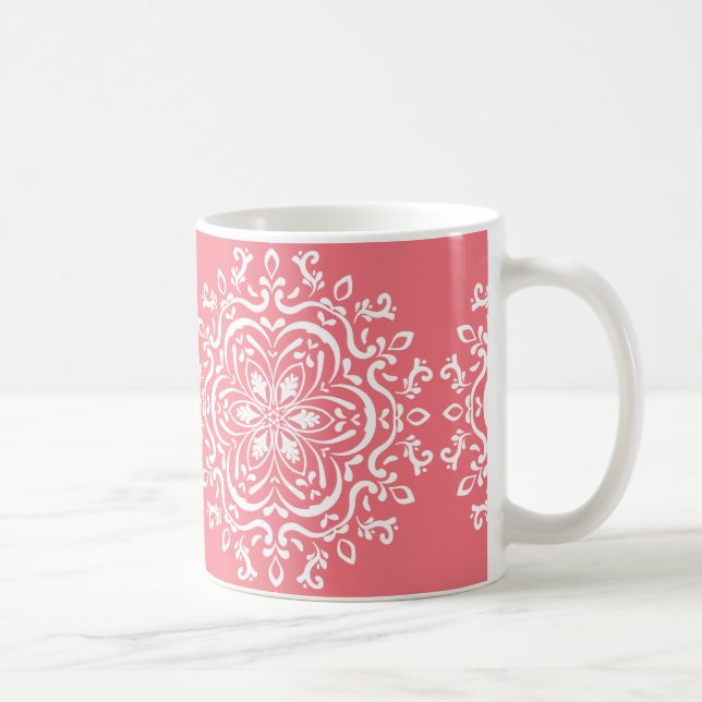 Peach Mandala Coffee Mug (Right)