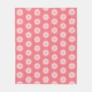 Peach Mandala Fleece Blanket