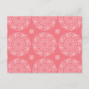 Peach Mandala Postcard