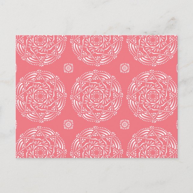 Peach Mandala Postcard (Front)