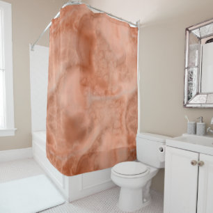 Peach Marble abstract Shower Curtain
