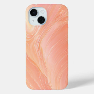 Peach Marble iPhone 15 Case