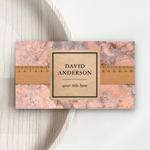 Peach Marble Granite Splashback Kitchen Countertop Business Card