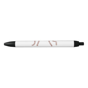Peach marron glitter rainbow teacher appreciation black ink pen