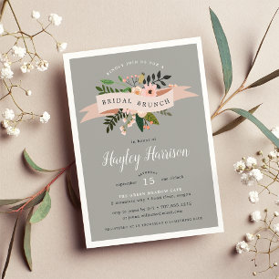 Peach Meadow   Bridal Brunch Invitation