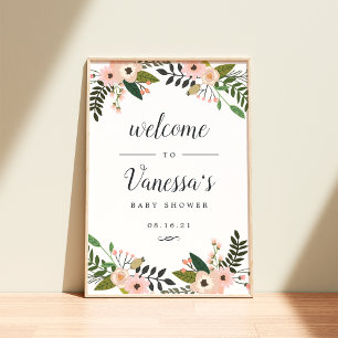 Peach Meadow Bridal or Baby Shower Welcome Sign