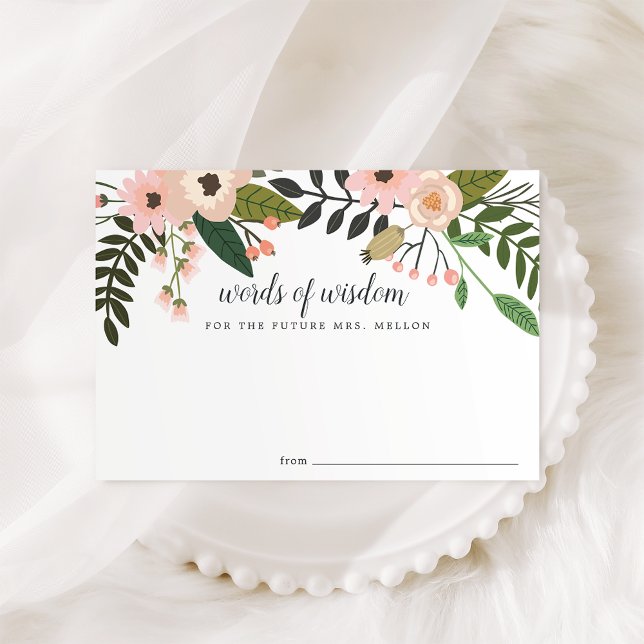 Peach Meadow | Bridal Shower Advice Card (Creator Uploaded)