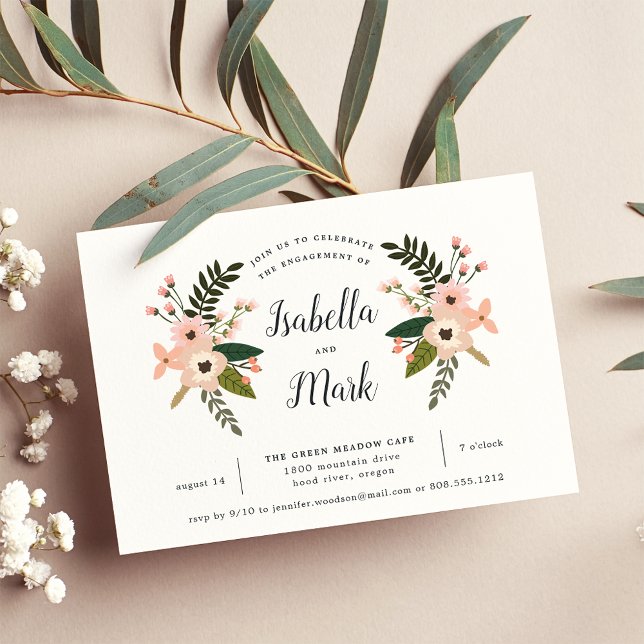 Peach Meadow Engagement Party Invitation (Creator Uploaded)