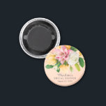 Peach Meadow Floral Bridal Shower Magnet<br><div class="desc">Beautiful floral bridal shower design featuring a gorgeous bouquet of peach,  pink,  yellow & white flowers set on a light peach background.  Flip our design over to view a coordinating floral back for an extra special touch.</div>