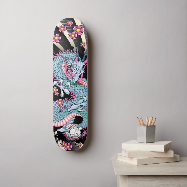 Peach Melba Dragon Tattoo Skateboard (Wall Art)