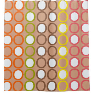 Peach Melba Mixed O's Shower Curtain