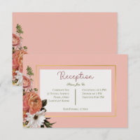 Peach Mimosa Blooms Floral Wedding Reception