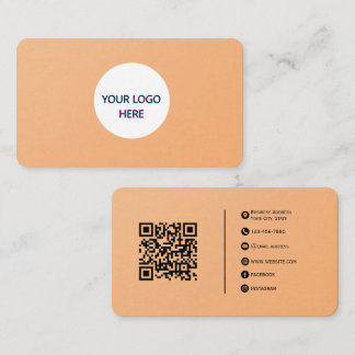 Peach Minimalist–Fully Customisable & Clean Design Business Card