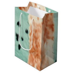 Peach Mint Cowgirl Cowhide Medium Gift Bag