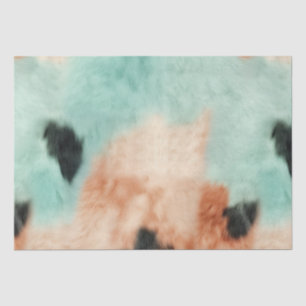 Peach Mint Cream Cowhide Tissue Paper