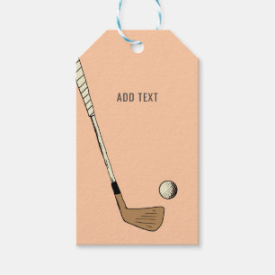 Peach Modern Vintage Golf  Gift Tags