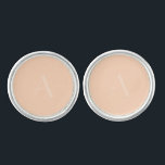 Peach Monogram Cufflinks<br><div class="desc">Give your special day a coordinated, polished look with matching items for the entire wedding party!</div>