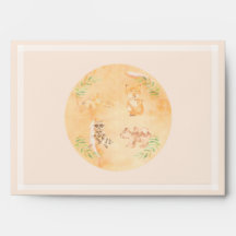Peach Mum and Baby Animals Envelopes