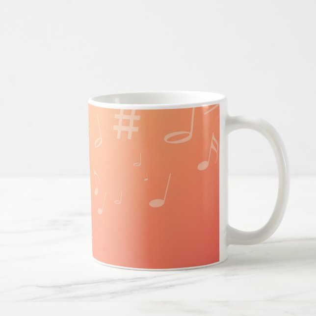 Peach Music Coffee Mug (Right)