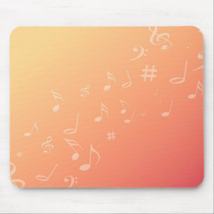 Peach Music Mouse Mat