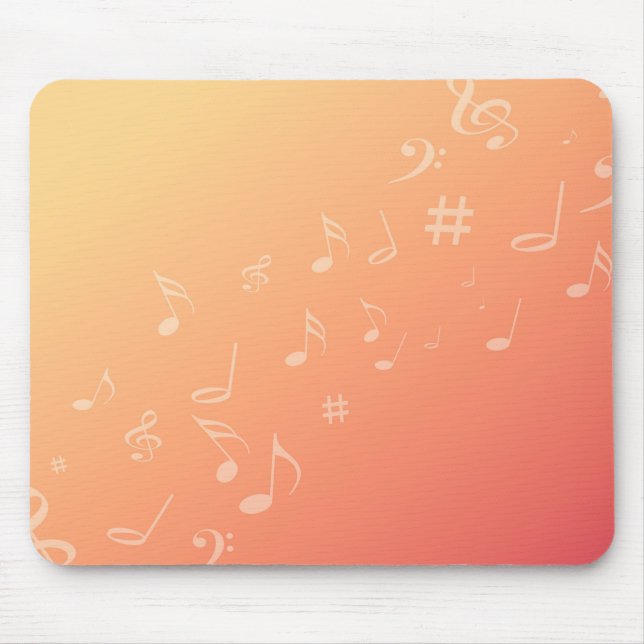 Peach Music Mouse Mat (Front)